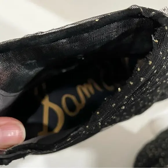 Sam Edelman Farren Black and Gold Ankle Boots - Picture 10 of 11